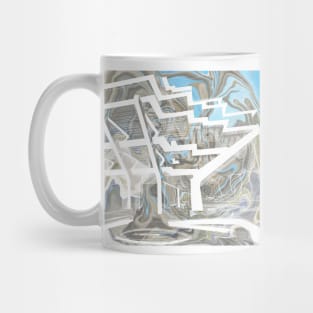 geisel library in ecopop landscape brutalist modern architecture art Mug